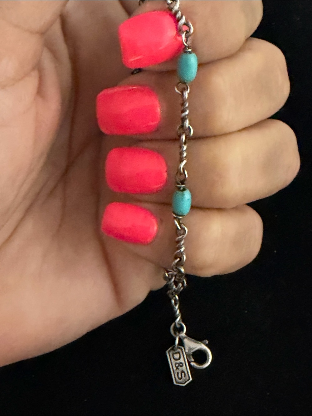 DEGS & SAL 925 Sterling silver turquoise bracelet